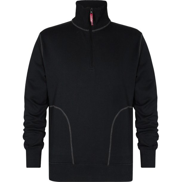 ENGEL Extend sweatshirt med hj krave Sort 8014-136