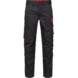 ENGEL Galaxy arbejdsbukser med strk Antrazitgr/Tomato Red 2809-255