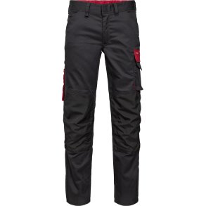 ENGEL Galaxy arbejdsbukser med strk Antrazitgr/Tomato Red 2809-255