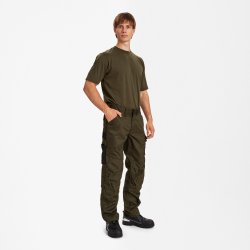 ENGEL Galaxy arbejdsbukser med strk Forest Green/Sort 2809-255