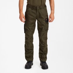 ENGEL Galaxy arbejdsbukser med strk Forest Green/Sort 2809-255