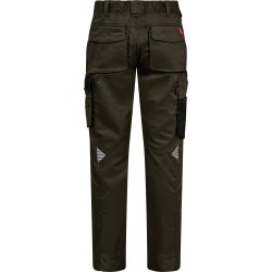 ENGEL Galaxy arbejdsbukser med strk Forest Green/Sort 2809-255