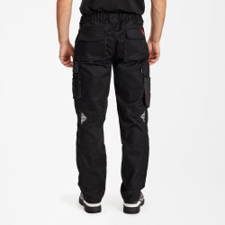 ENGEL Galaxy arbejdsbukser med strk Sort/Antrazitgr 2809-255