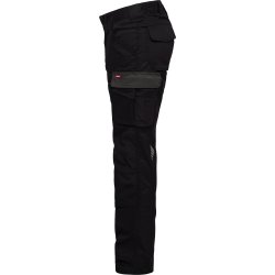 ENGEL Galaxy arbejdsbukser med strk Sort/Antrazitgr 2809-255