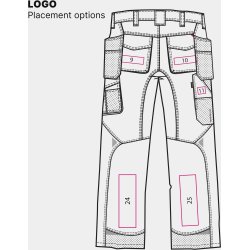 ENGEL Galaxy arbejdsbukser med hængelommer Antrazitgrå/Sort 2811-254