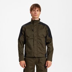 ENGEL Galaxy arbejdsjakke med stræk Forest Green/Sort 1809-255
