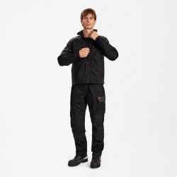 ENGEL Galaxy arbejdsjakke med strk Sort/Antrazitgr 1809-255