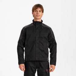 ENGEL Galaxy arbejdsjakke med strk Sort/Antrazitgr 1809-255