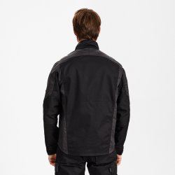 ENGEL Galaxy arbejdsjakke med strk Sort/Antrazitgr 1809-255