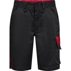ENGEL Galaxy arbejdsshorts med strk Antrazitgr/Tomato Red 6809-255