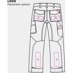ENGEL Galaxy bomuld arbejdsbukser Sort/Antrazitgrå 2850-570