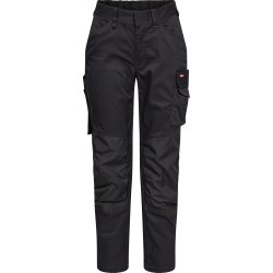 ENGEL Galaxy dame arbejdsbukser med strk Antrazitgr/Sort 2816-255