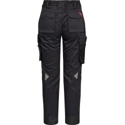 ENGEL Galaxy dame arbejdsbukser med strk Antrazitgr/Sort 2816-255