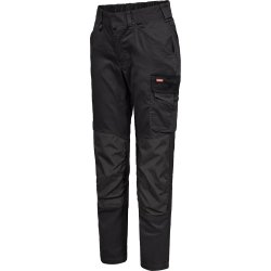 ENGEL Galaxy dame arbejdsbukser med strk Antrazitgr/Sort 2816-255