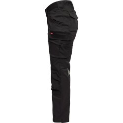 ENGEL Galaxy dame arbejdsbukser med strk Antrazitgr/Sort 2816-255