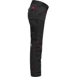 ENGEL Galaxy dame arbejdsbukser med strk Antrazitgr/Sort 2816-255