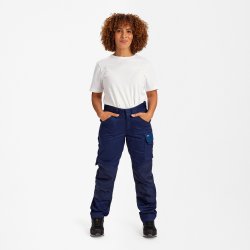 ENGEL Galaxy dame arbejdsbukser med stræk Blue Ink/Dark Petrol 2816-255