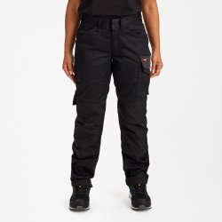 ENGEL Galaxy dame arbejdsbukser med strk Sort/Antrazitgr 2816-255