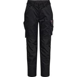 ENGEL Galaxy dame arbejdsbukser med strk Sort/Antrazitgr 2816-255