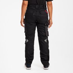 ENGEL Galaxy dame arbejdsbukser med strk Sort/Antrazitgr 2816-255