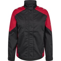 ENGEL Galaxy dame arbejdsjakke med stræk Antrazitgrå/Tomato Red 1816-255