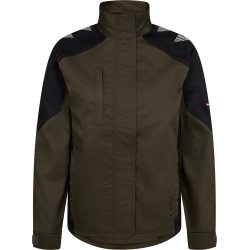 ENGEL Galaxy dame arbejdsjakke med stræk Forest Green/Sort 1816-255