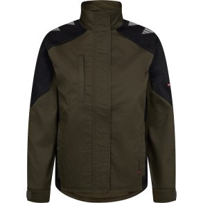 ENGEL Galaxy dame arbejdsjakke med strk Forest Green/Sort 1816-255