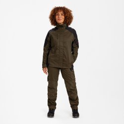ENGEL Galaxy dame arbejdsjakke med stræk Forest Green/Sort 1816-255