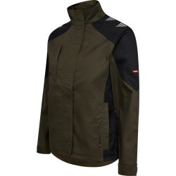 ENGEL Galaxy dame arbejdsjakke med stræk Forest Green/Sort 1816-255