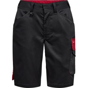 ENGEL Galaxy dame shorts med strk Antrazitgr/Tomato Red 6816-255