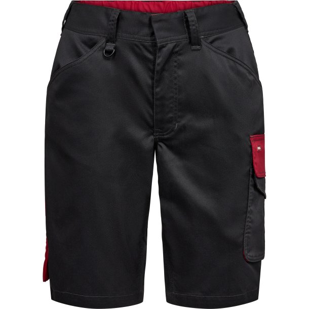 ENGEL Galaxy dame shorts med strk Antrazitgr/Tomato Red 6816-255