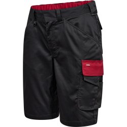ENGEL Galaxy dame shorts med strk Antrazitgr/Tomato Red 6816-255