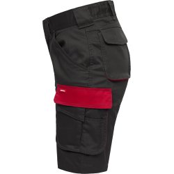 ENGEL Galaxy dame shorts med strk Antrazitgr/Tomato Red 6816-255