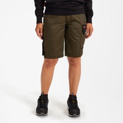 ENGEL Galaxy dame shorts med strk Forest Green/Sort 6816-255