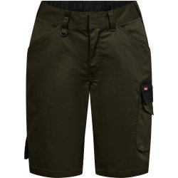 ENGEL Galaxy dame shorts med strk Forest Green/Sort 6816-255