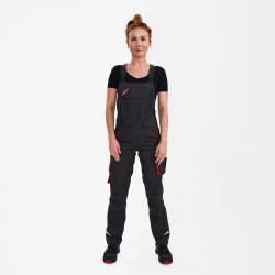 ENGEL Galaxy dameoverall Antrazitgrå/Tomato Red 3815-254
