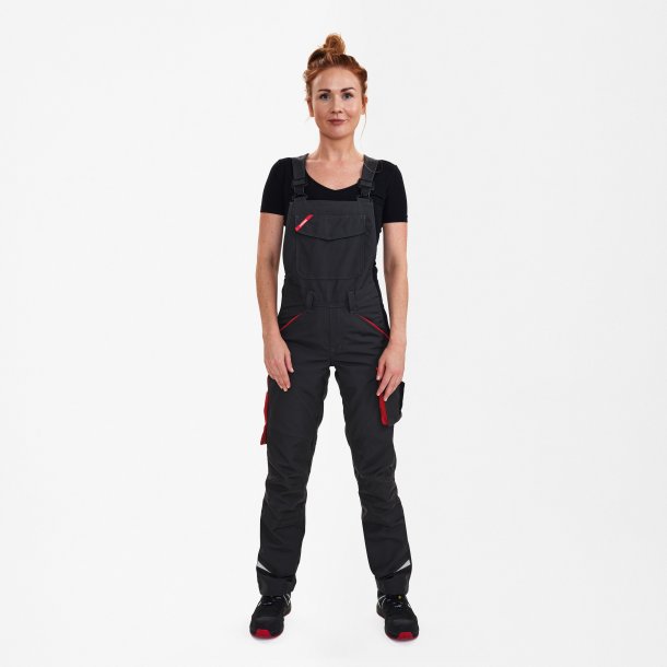 ENGEL Galaxy dameoverall Antrazitgrå/Tomato Red 3815-254