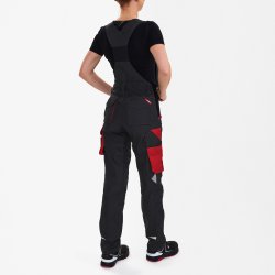 ENGEL Galaxy dameoverall Antrazitgrå/Tomato Red 3815-254