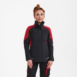 ENGEL Galaxy dame softshelljakke Antrazitgr�/Tomato Red 8815-229