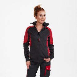 ENGEL Galaxy dame Sweat Cardigan Antrazitgr/Tomato Red 8825-233