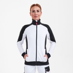 ENGEL Galaxy dame Sweat Cardigan Hvid/Antrazitgrå 8825-233