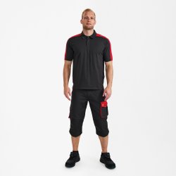 ENGEL Galaxy Poloshirt Antrazitgr�/Tomato Red 9811-141