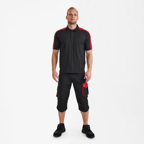ENGEL Galaxy Poloshirt Antrazitgr�/Tomato Red 9811-141