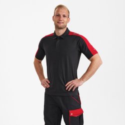 ENGEL Galaxy Poloshirt Antrazitgr�/Tomato Red 9811-141