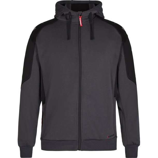 ENGEL Galaxy Sweat Cardigan med h�tte Antrazitgr�/Sort 8820-233