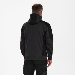 ENGEL Galaxy Sweat Cardigan med h�tte Antrazitgr�/Sort 8820-233