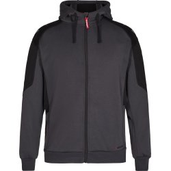 ENGEL Galaxy Sweat Cardigan med hætte Antrazitgrå/Sort 8820-233