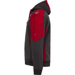 ENGEL Galaxy Sweat Cardigan med htte Antrazitgr/Tomato Red 8820-233