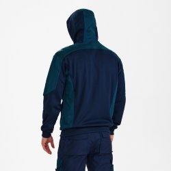ENGEL Galaxy Sweat Cardigan med htte Blue Ink/Dark Petrol 8820-233