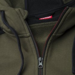 ENGEL Galaxy Sweat Cardigan med htte Forest Green/Sort 8820-233